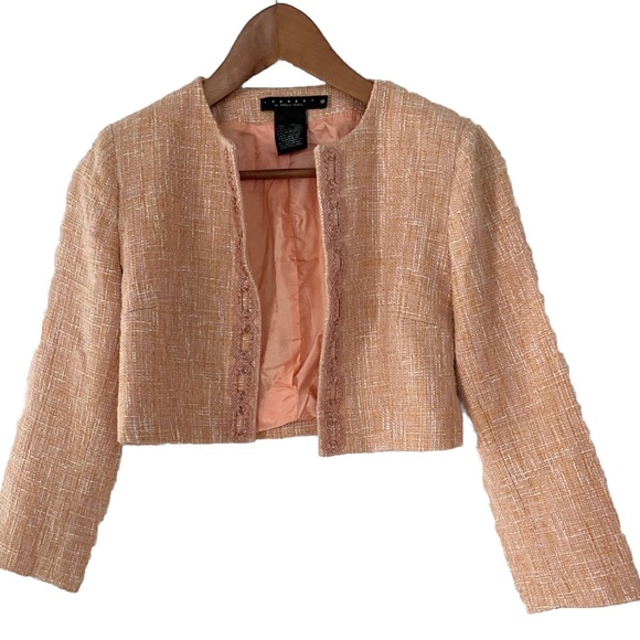 Laundry By Shelli Segal Tweed Jacket Women’s 0 Pink - Early 2000 SEEN ON DEE DEE - Picture 4 of 10